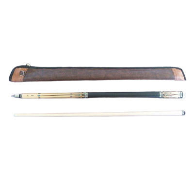 Boriz Billiards Black Leather Grip Pool Cue Stick Original Inlays New - 19