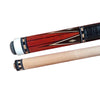 Boriz Billiards Cherry Color Stunning Black Leather Grip Pool Cue Stick Inlays for Game Changers 070